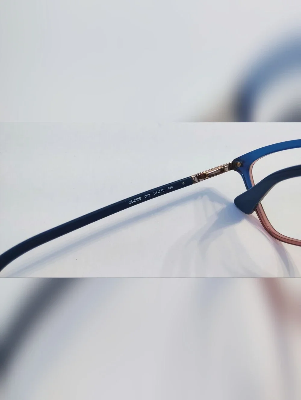 Guess Blue to Brown Gradient Square Women's Eyeglasses Frame. Pre-owned.